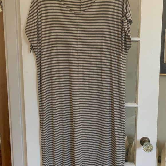 Kenar midi dress cold shoulder striped nautical size medium - Picture 2 of 9